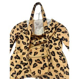 Max Studio Kids Leopard Hooded‎ Jacket + Matching Mini Crossbody – XS / 4